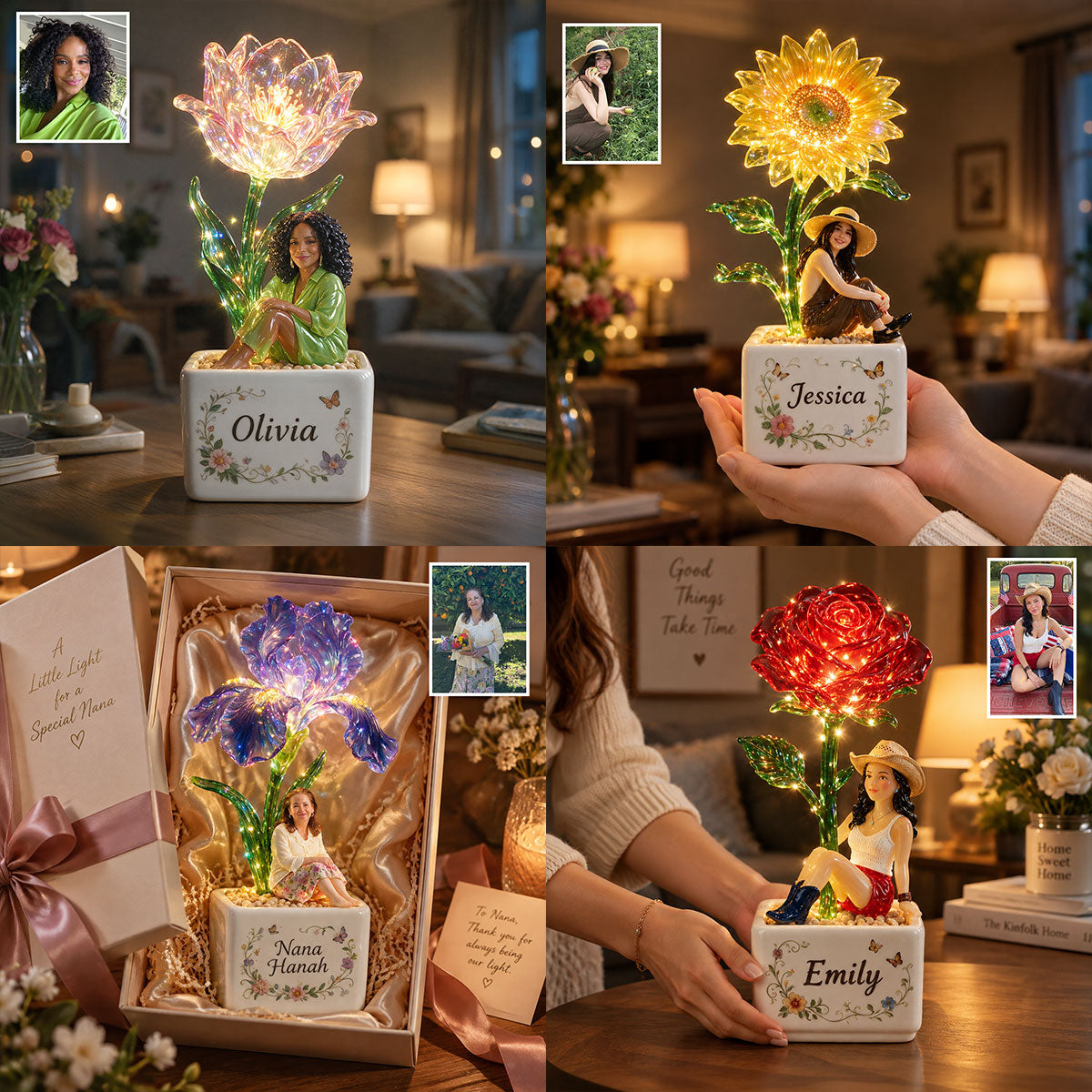 Love Myself - Personalized Self Love LED Light Ceramic Pot