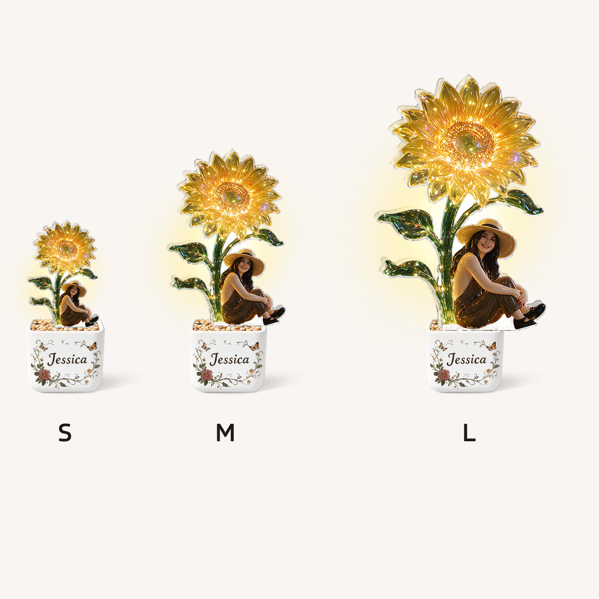 Love Myself - Personalized Self Love LED Light Ceramic Pot
