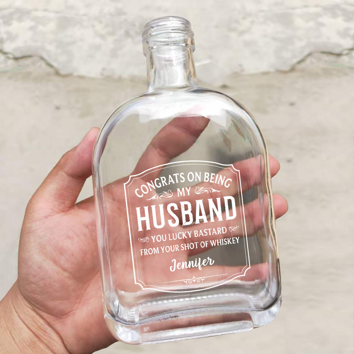 Cheers To My Amazing Husband - Personalized Couple Wine Bottle