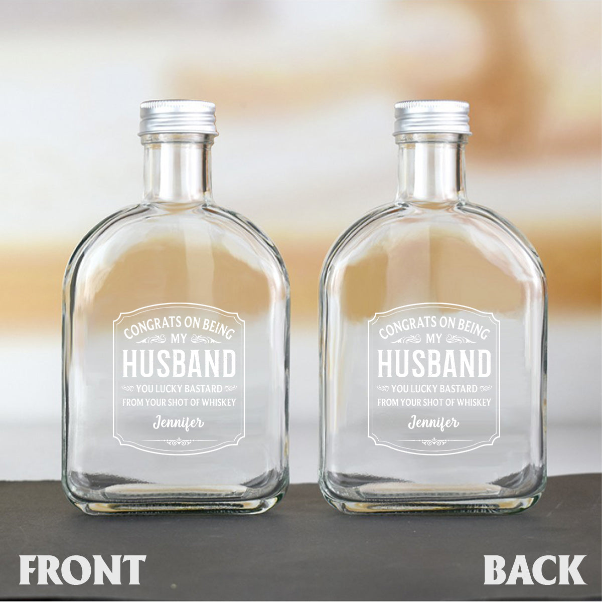 Cheers To My Amazing Husband - Personalized Couple Wine Bottle