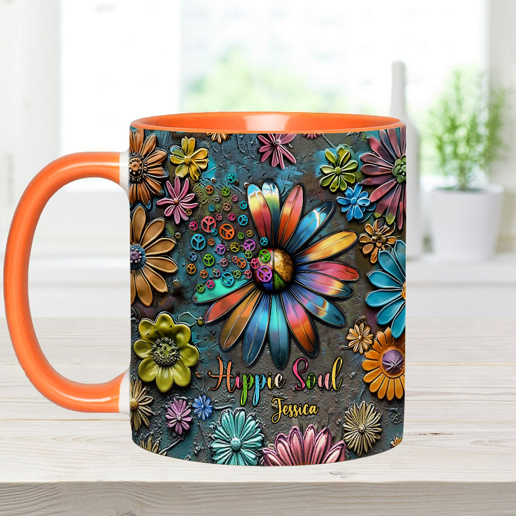 Hippie Soul – Personalisierte Tasse mit Hippie-Akzent