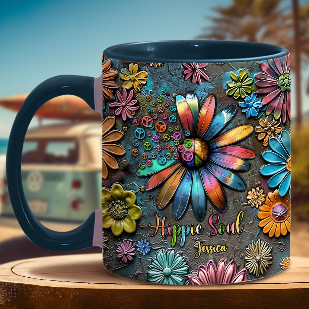Hippie Soul – Personalisierte Tasse mit Hippie-Akzent