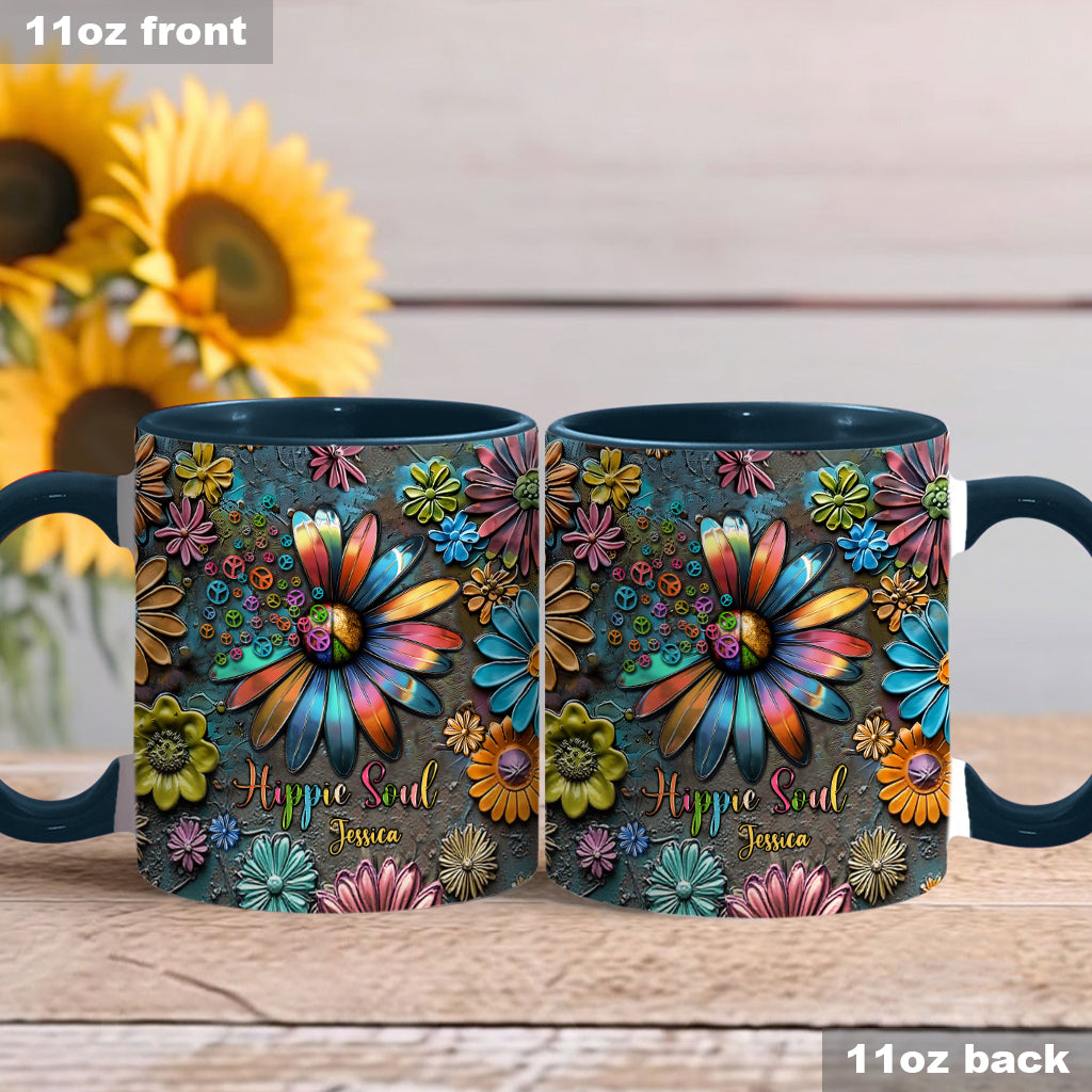 Hippie Soul – Personalisierte Tasse mit Hippie-Akzent