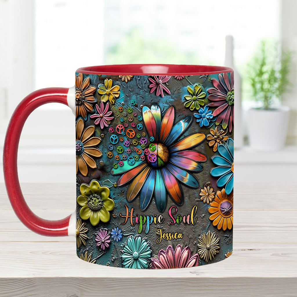 Hippie Soul – Personalisierte Tasse mit Hippie-Akzent