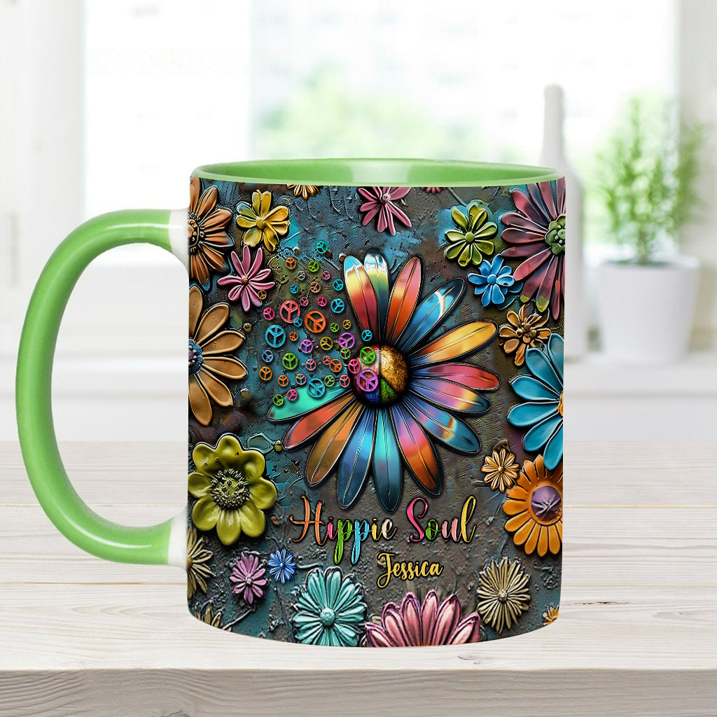 Hippie Soul – Personalisierte Tasse mit Hippie-Akzent