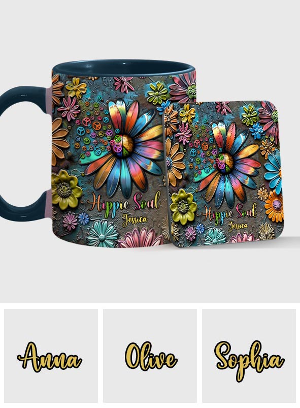 Hippie Soul – Personalisierte Tasse mit Hippie-Akzent