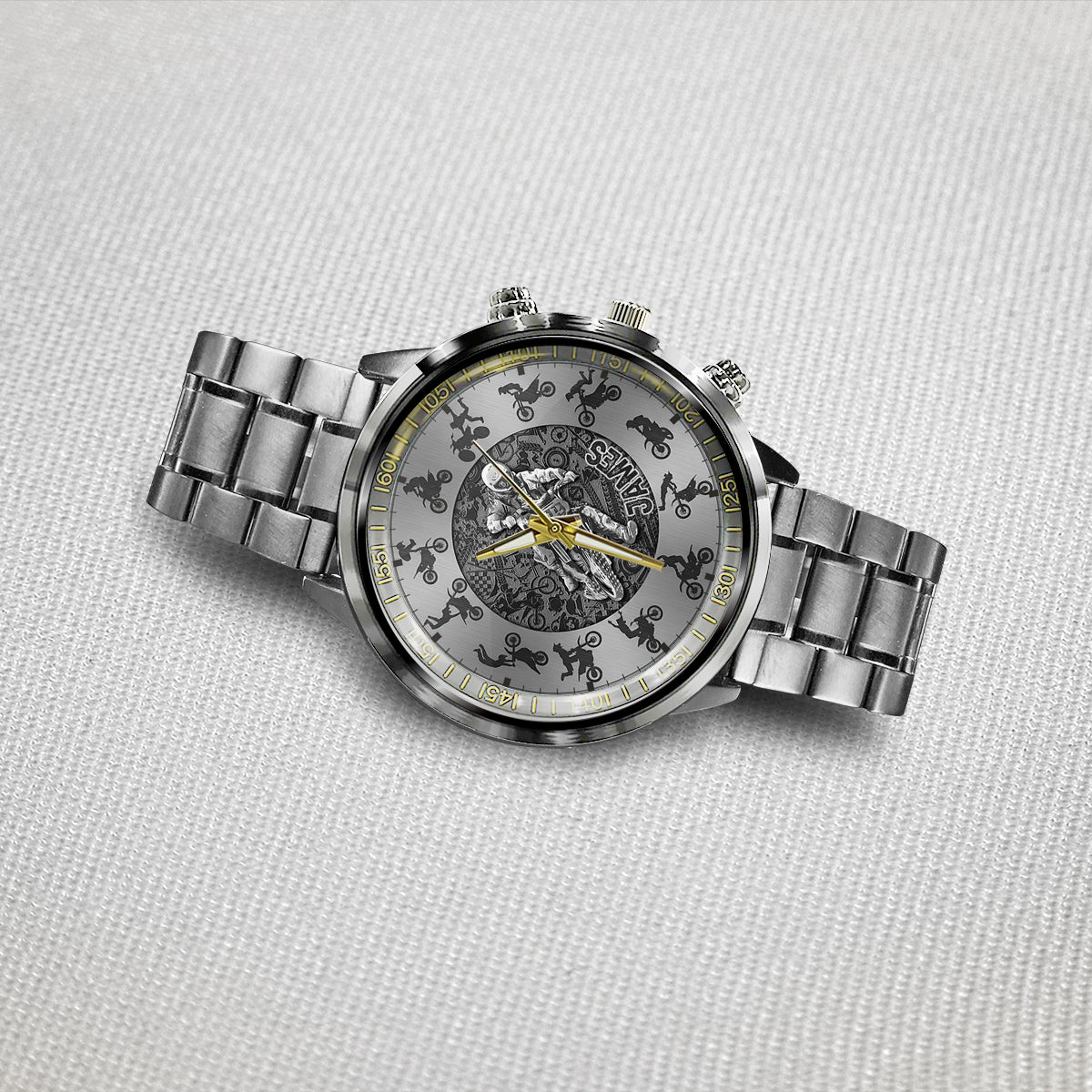 Cooler Biker – Personalisierte Dirtbike-Handuhr