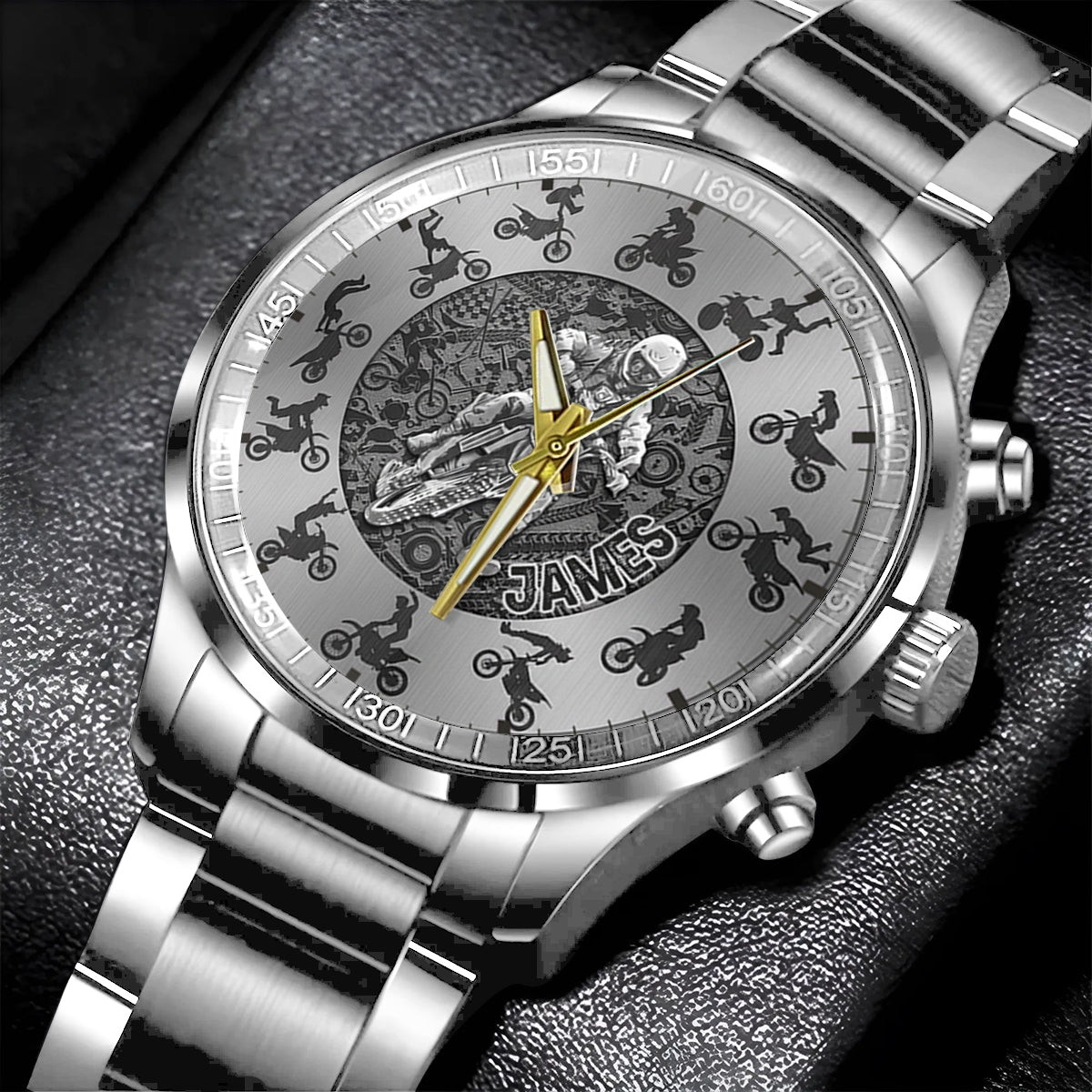 Cooler Biker – Personalisierte Dirtbike-Handuhr