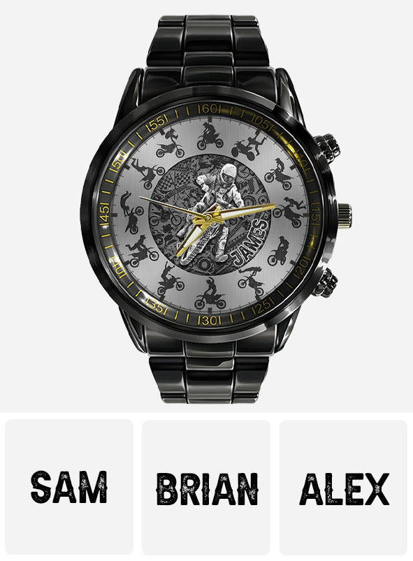 Cooler Biker – Personalisierte Dirtbike-Handuhr