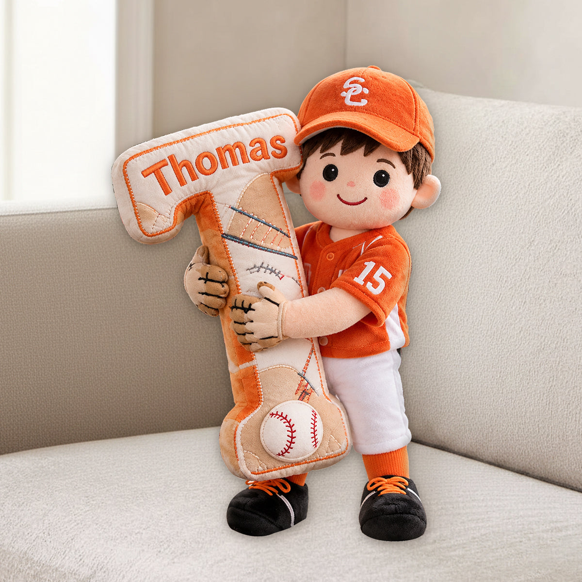 Personalisierte Baseball Premium Kunstfellkissen für jeden Sport