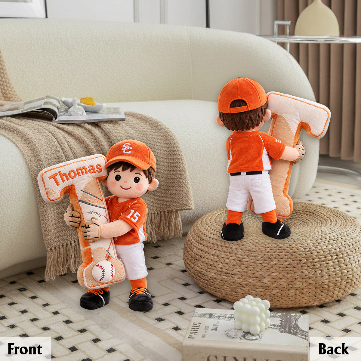 Personalisierte Baseball Premium Kunstfellkissen für jeden Sport
