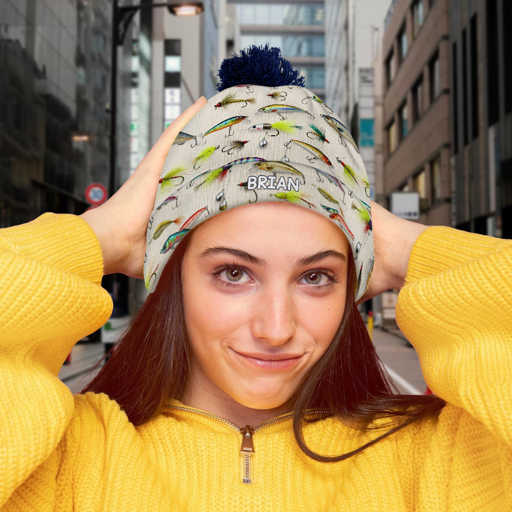 Love Fishing - Personalized Fishing Beanie Hat