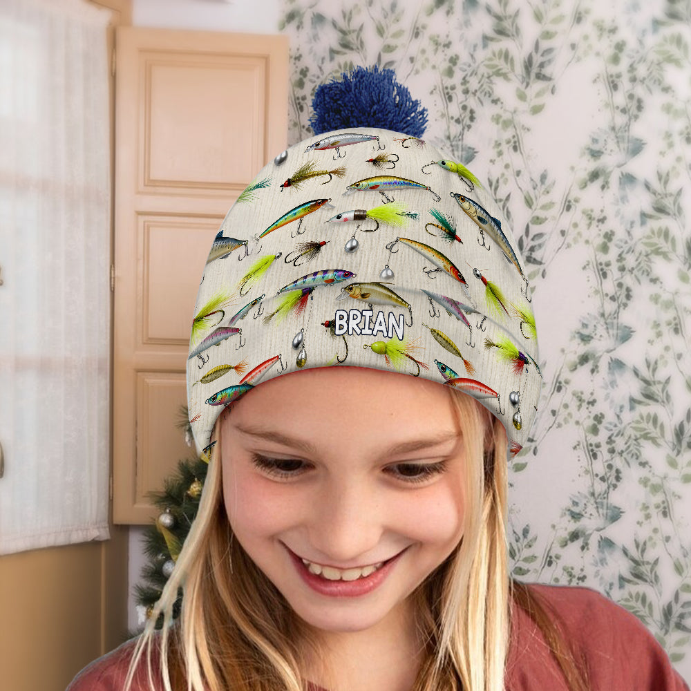 Love Fishing - Personalized Fishing Beanie Hat