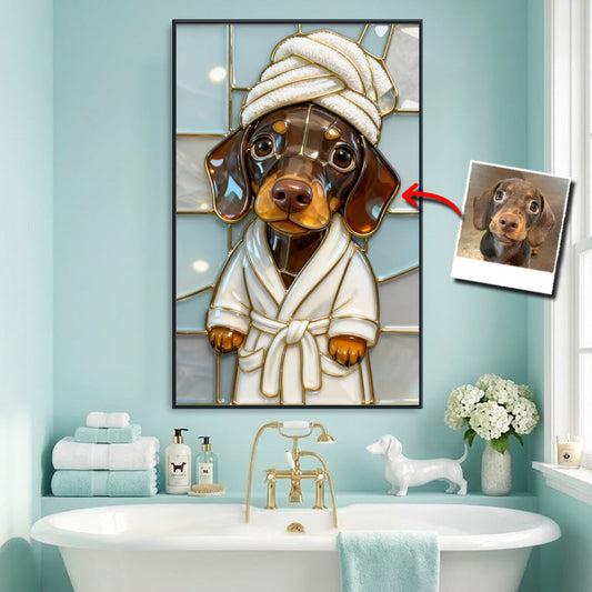 Sauberer Hund – Personalisierte Hundeleinwand und Poster