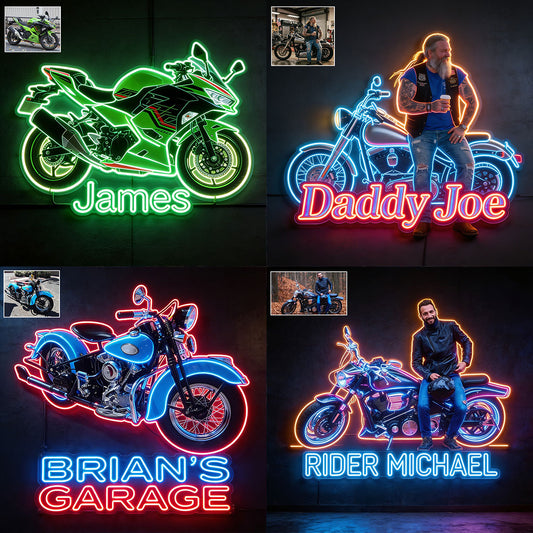 Panneau en Acrylique LED Personnalisé - Photo et Véhicule au Choix
