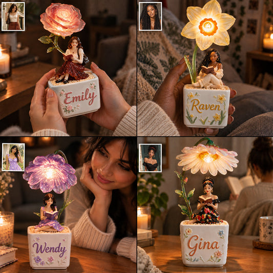 Bloom Within - Personalisierte Buch LED Licht Keramiktopf