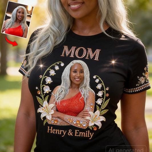 Benutzerdefiniertes Foto - Personalisierte Mutter All Over Shirt