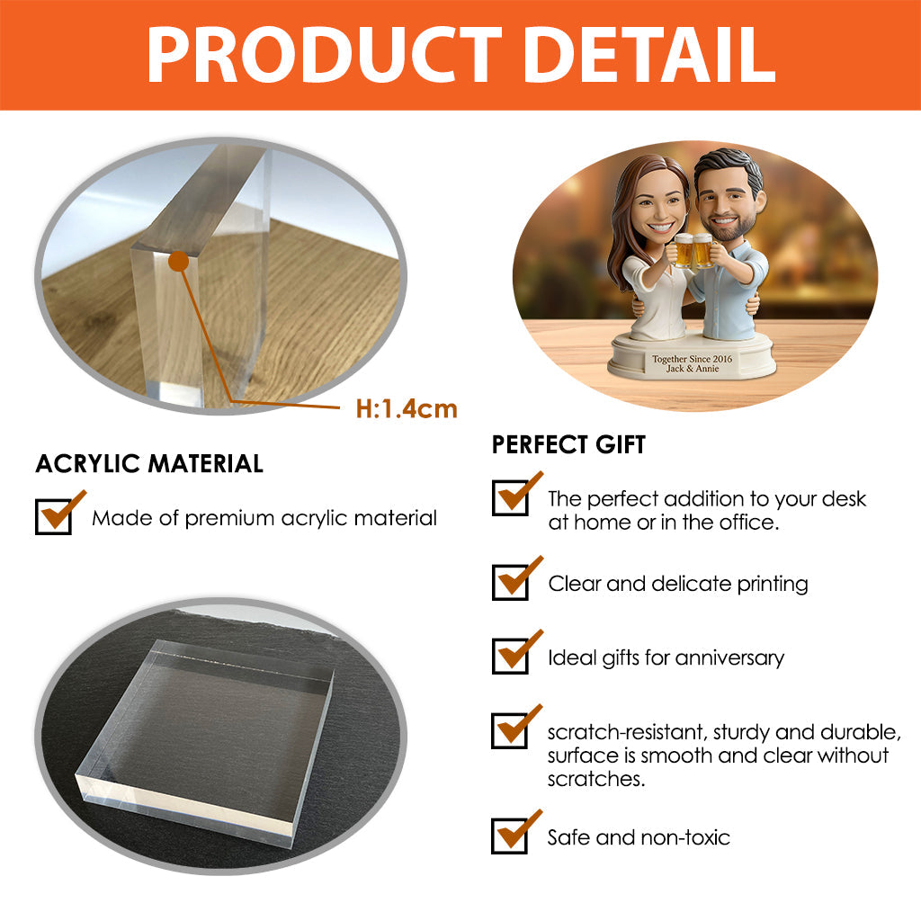 Custom From Any Photo - Personalized Couple Custom Shaped Acrylic Plaque