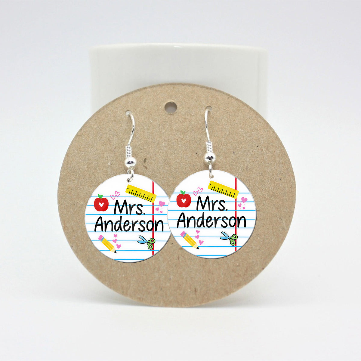 Back To School - Personalized Teacher Earrings