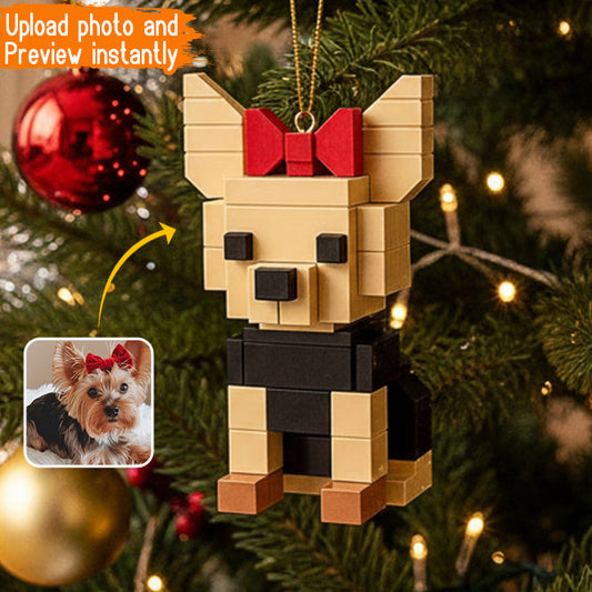 Geschenk für Hundeliebhaber im Baustein-Stil – Personalisierte Hundefigur aus Bausteinen