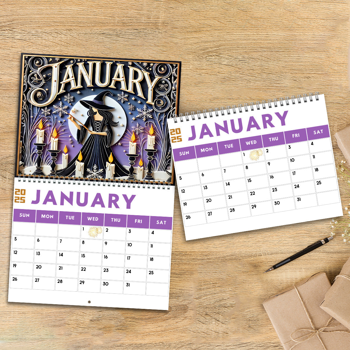 Witches Calendar - Personalized Witch Wall Calendar & Desk Calendar