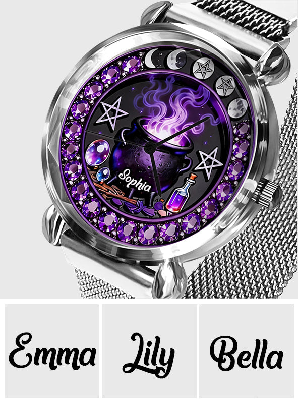 Magische Hexe – Personalisierte Hexen-Damenuhr 