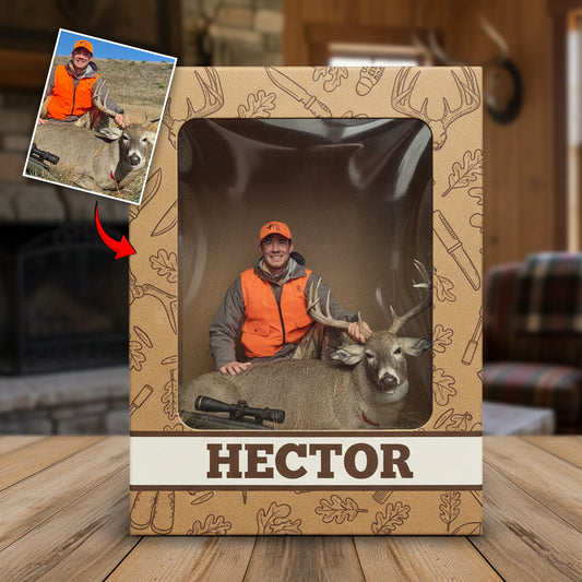 Plaque acrylique personnalisée avec photo - Plaque de chasse personnalisée en forme de carte postale