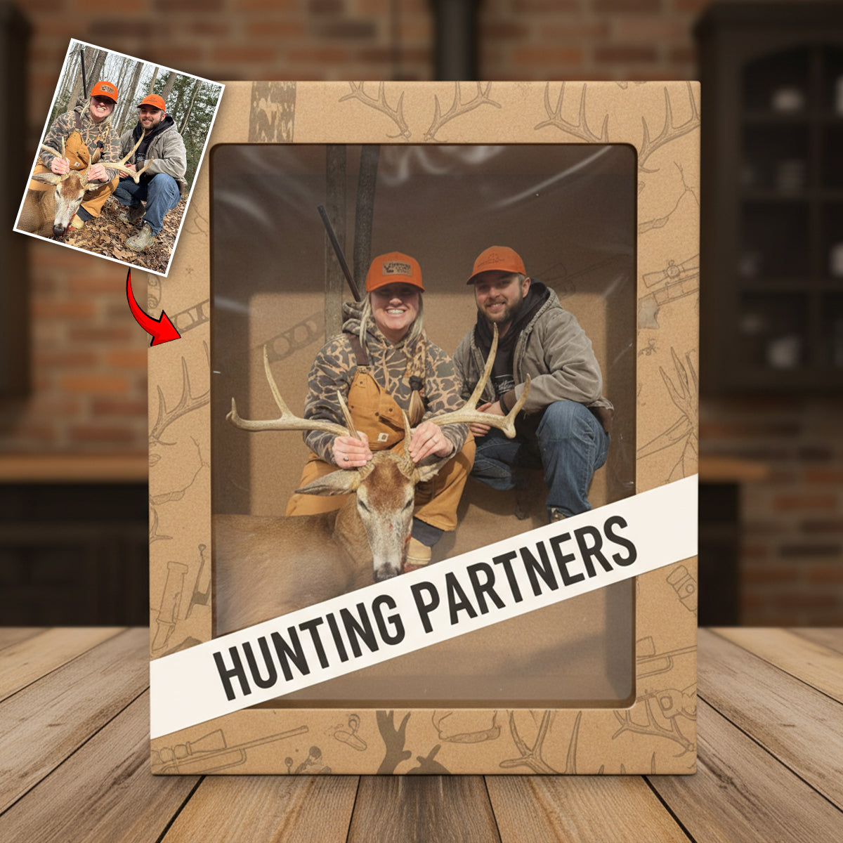 Plaque acrylique personnalisée avec photo - Plaque de chasse personnalisée en forme de carte postale