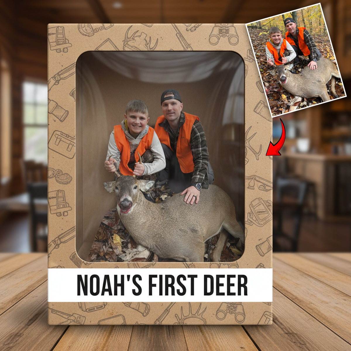 Plaque acrylique personnalisée avec photo - Plaque de chasse personnalisée en forme de carte postale