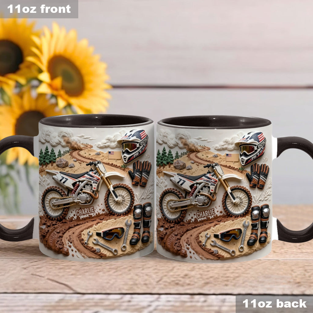 Cooles Dirtbike, Motocross – Personalisierter Dirtbike-Becher & Untersetzer
