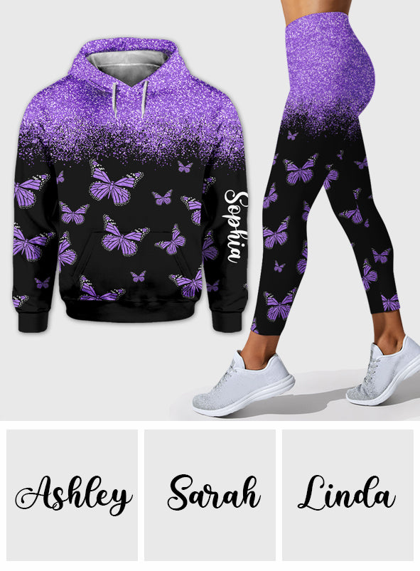 Schmetterlinge lieben – Personalisierter Schmetterlings-Hoodie und Leggings