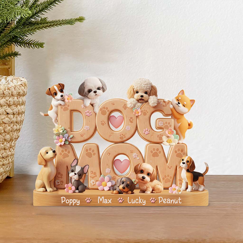 Hundemama – Personalisierte Acrylplakette in Hundeform