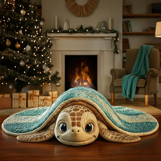 Tapis touffeté antidérapant personnalisé Love Turtle