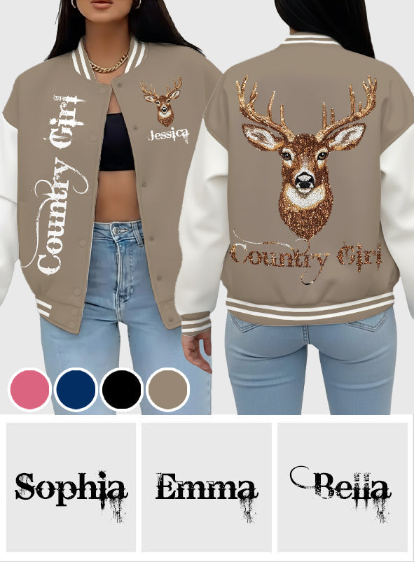 Veste universitaire de chasse personnalisée Country Girl