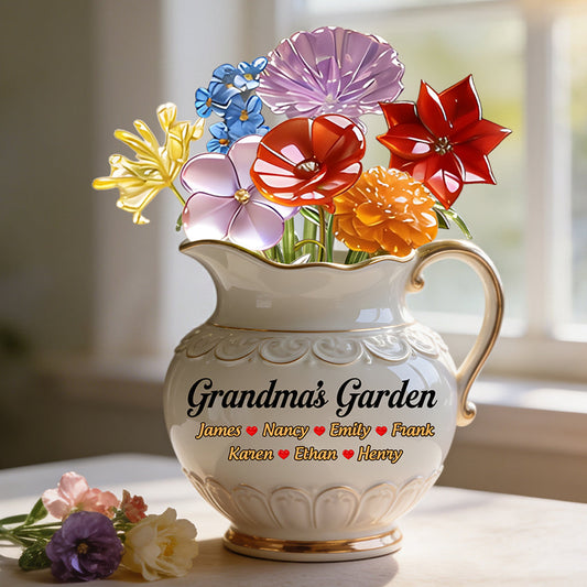 Omas Garten – Personalisierte, individuell geformte Acrylplakette für Oma