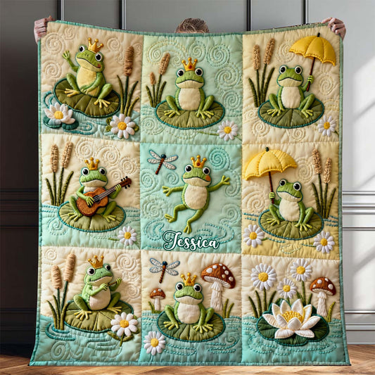 Ich liebe Frösche – personalisierte Froschdecke