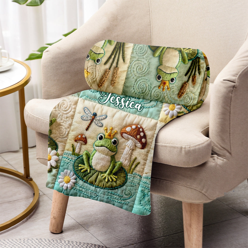 Ich liebe Frösche – personalisierte Froschdecke