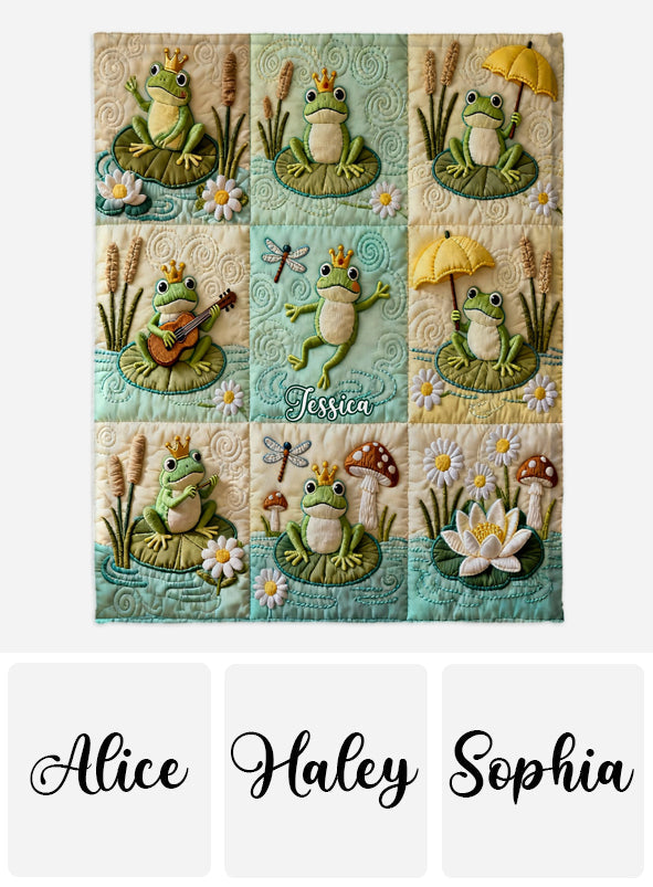 Ich liebe Frösche – personalisierte Froschdecke