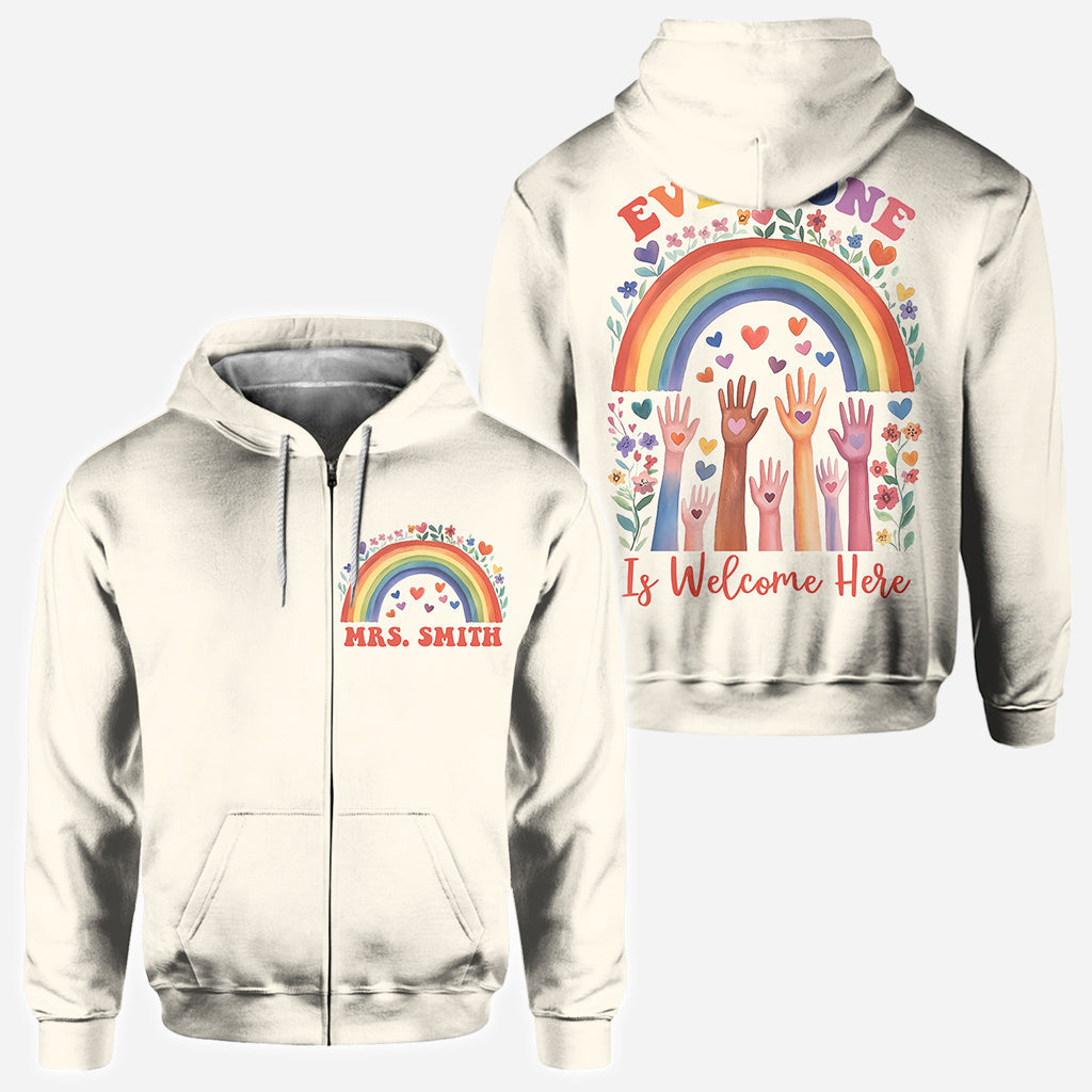 Bienvenue à tous ! - T-shirt personnalisé pour enseignants