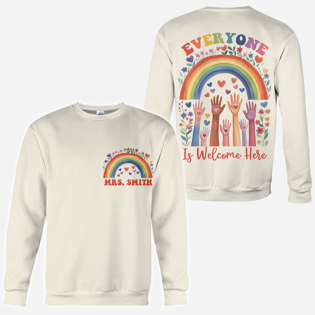 Bienvenue à tous ! - T-shirt personnalisé pour enseignants
