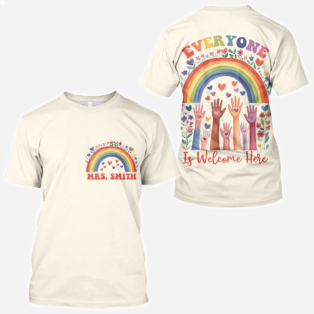 Bienvenue à tous ! - T-shirt personnalisé pour enseignants