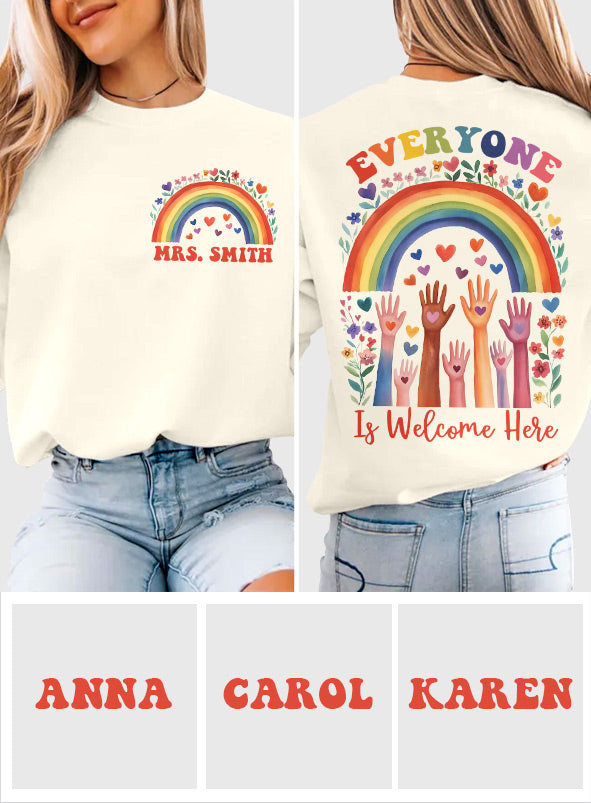 Bienvenue à tous ! - T-shirt personnalisé pour enseignants