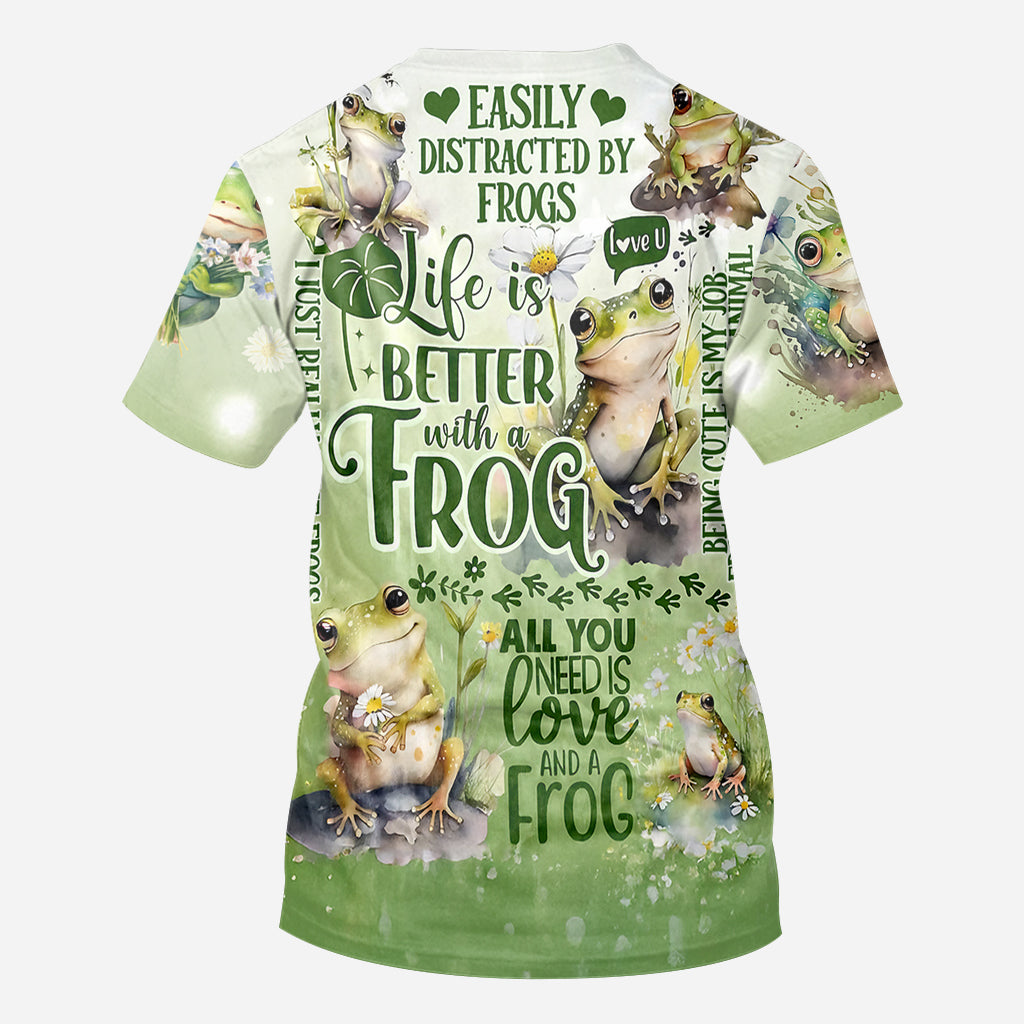 La vie est plus belle avec des grenouilles - T-shirt personnalisé avec des grenouilles