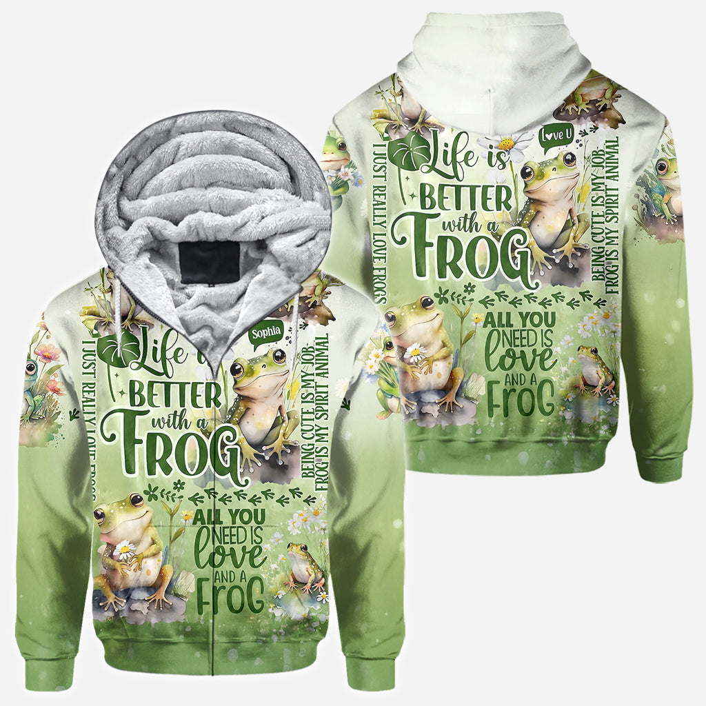 La vie est plus belle avec des grenouilles - T-shirt personnalisé avec des grenouilles