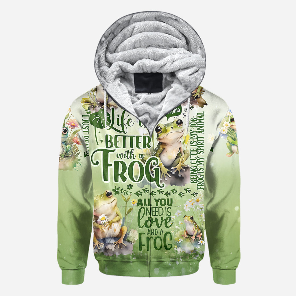 La vie est plus belle avec des grenouilles - T-shirt personnalisé avec des grenouilles