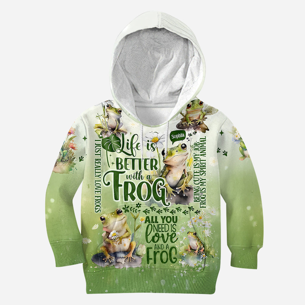 La vie est plus belle avec des grenouilles - T-shirt personnalisé avec des grenouilles