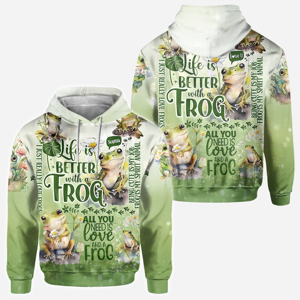La vie est plus belle avec des grenouilles - T-shirt personnalisé avec des grenouilles