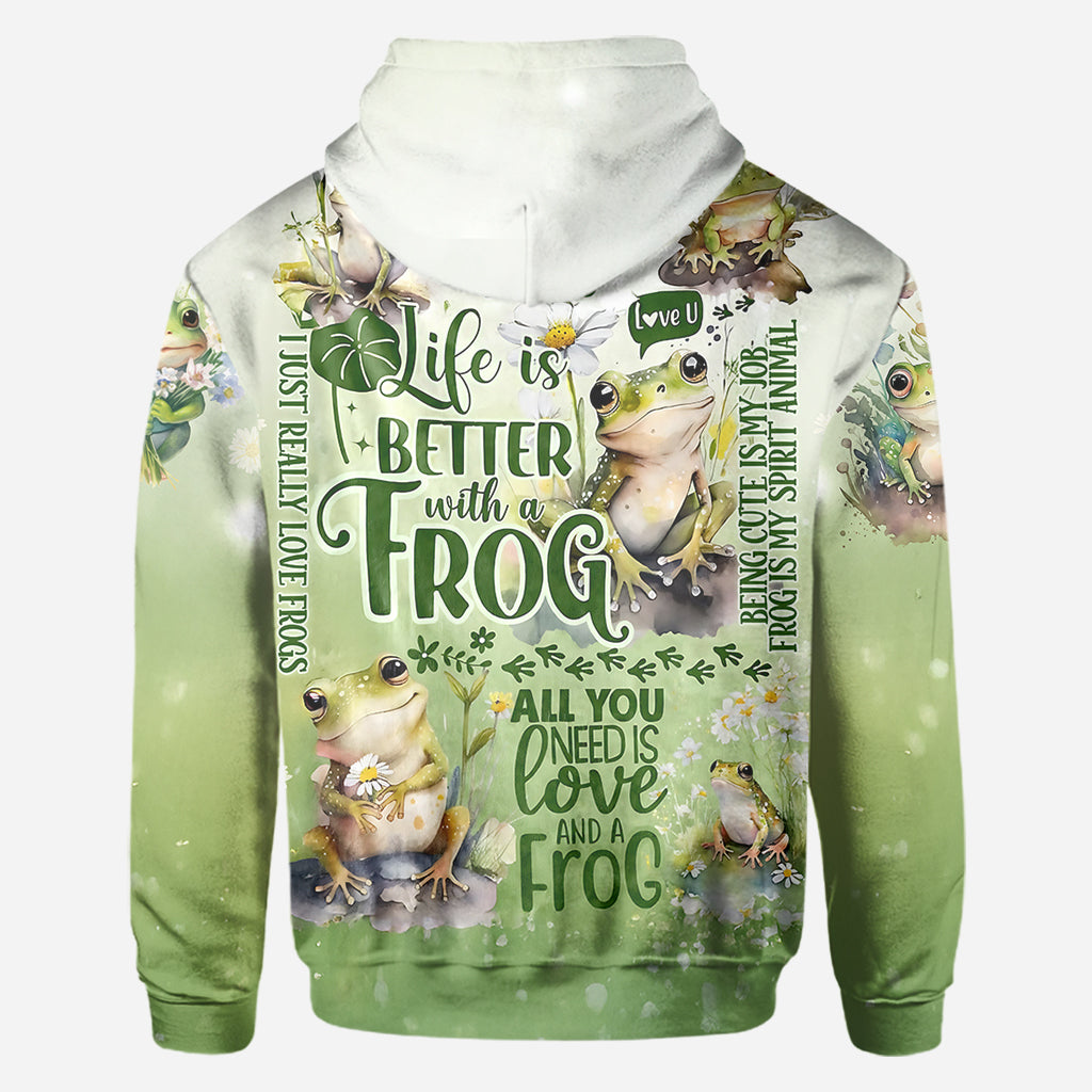 La vie est plus belle avec des grenouilles - T-shirt personnalisé avec des grenouilles