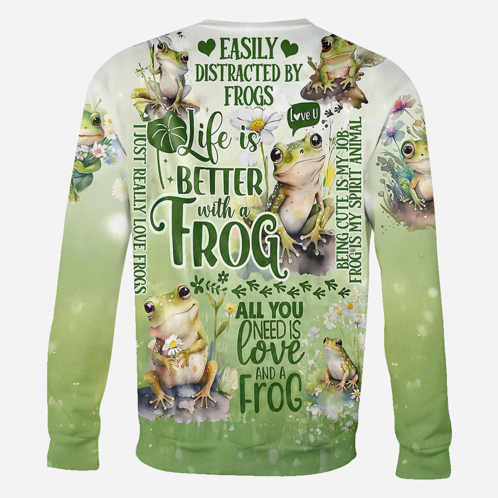 La vie est plus belle avec des grenouilles - T-shirt personnalisé avec des grenouilles