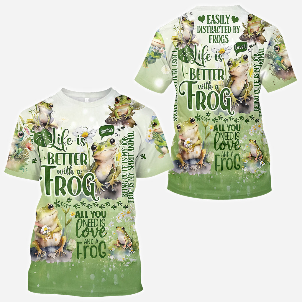 La vie est plus belle avec des grenouilles - T-shirt personnalisé avec des grenouilles